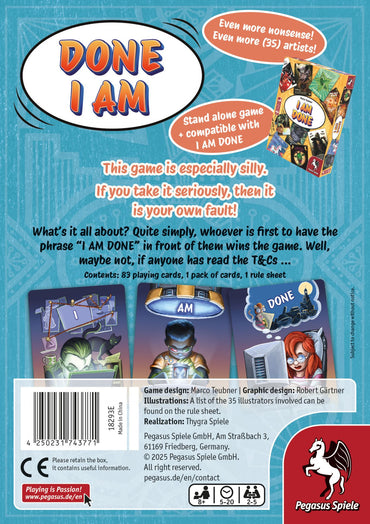 Done I Am Board Game, English Edition