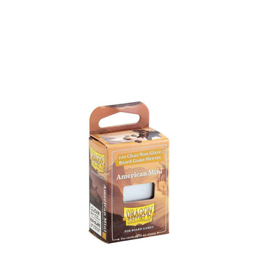 Dragon Shield Board Game Sleeves - American Mini 41 x 63, Pack of 100, Clear, Non-Glare