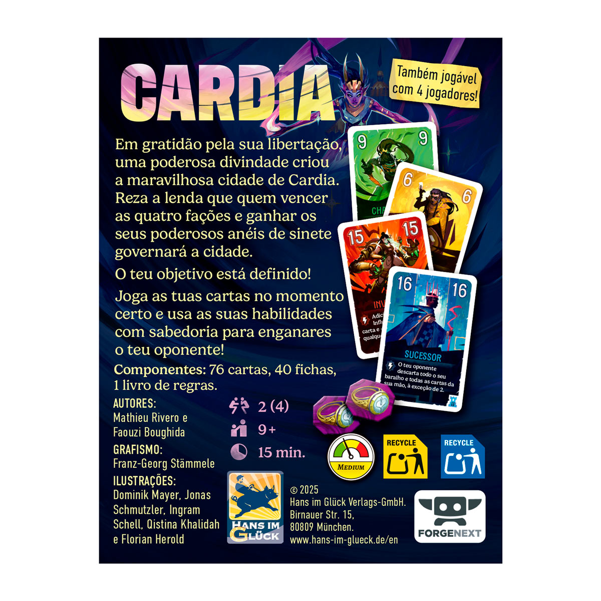 Duelo por Cardia, Jogo em Português