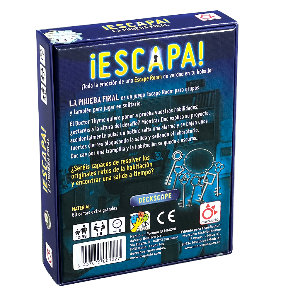 Escapa: La Prueba Final, Edicíon en Español