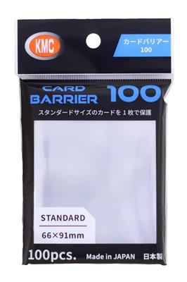 KMC Card Barrier Sleeves, Standard 61 x 91, Clear, Pack of 100, 50 Micron