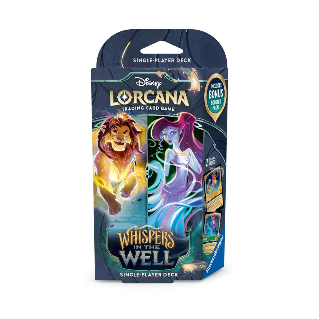 Disney Lorcana Whispers in the Well: Starter Deck, 60 Cards, Amber & Emerald, English Edition