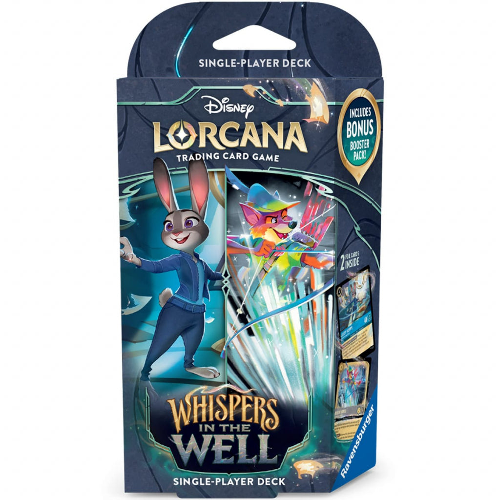 Disney Lorcana Whispers in the Well: Starter Deck, 60 Cards, Sapphire & Steel, English Edition