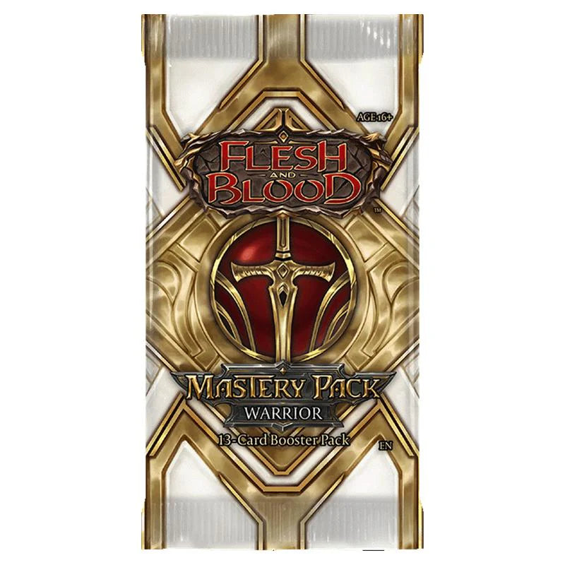 Flesh and Blood Mastery Pack Warrior: Display Case of 12 Booster Packs, 13 Cards per Pack, English Edition