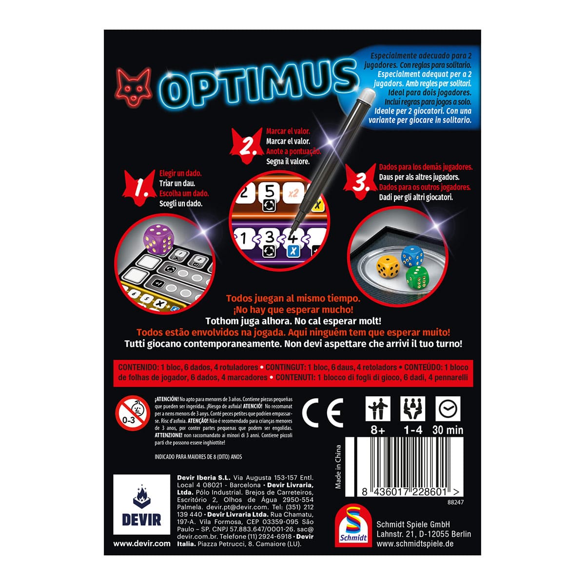 Optimus, Ediçaõ em Portuguesa