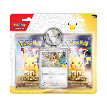 Pokemon 30th Celebration 2 Pack Blister - Eevee, English Edition