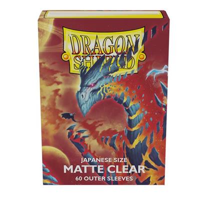 Dragon Shield Matte Japanese Size Sleeves, 59 x 86 mm, Clear, 60 Per Pack
