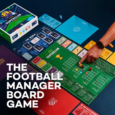 Superclub: El juego de mesa de mánager de fútbol (en inglés)