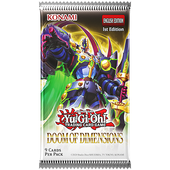 Yu-Gi-Oh Doom of Dimensions: Booster Pack of 9 cards, English Edition