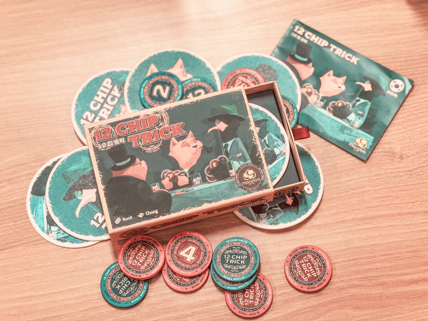 12 Chip Trick, English Board Game