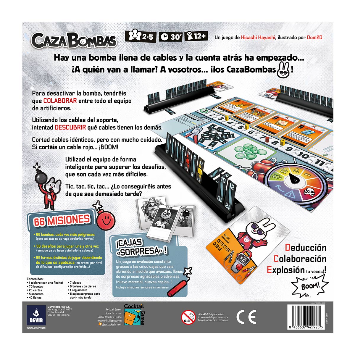 Caza Bombas Español Juego de Mesa