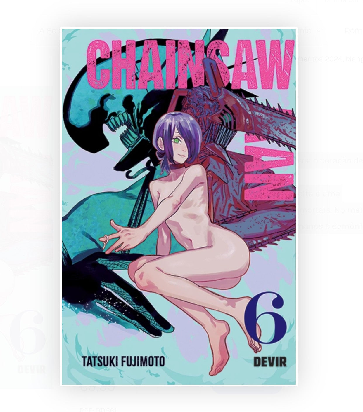 Chainsaw Man Vol. 6 Mangá em Portugûes, Tatsuki Fujimoto