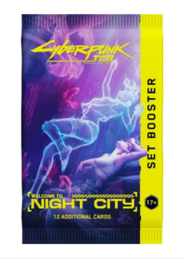 Cyberpunk TCG Welcome to Night City, Booster Display, 24 Packs of 12 Cards, English Edition