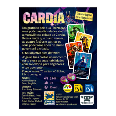 Duelo por Cardia, Jogo em Português