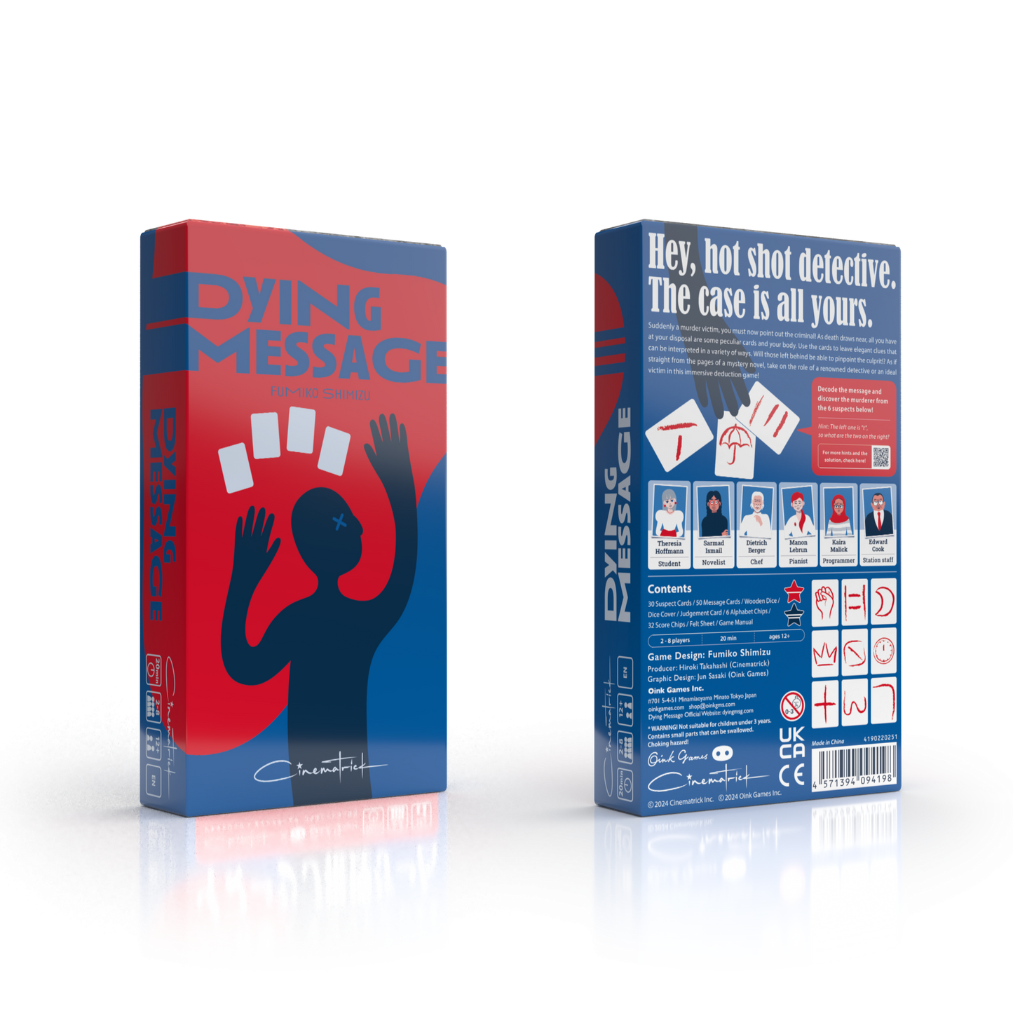 Dying Message Board Game, English Edition