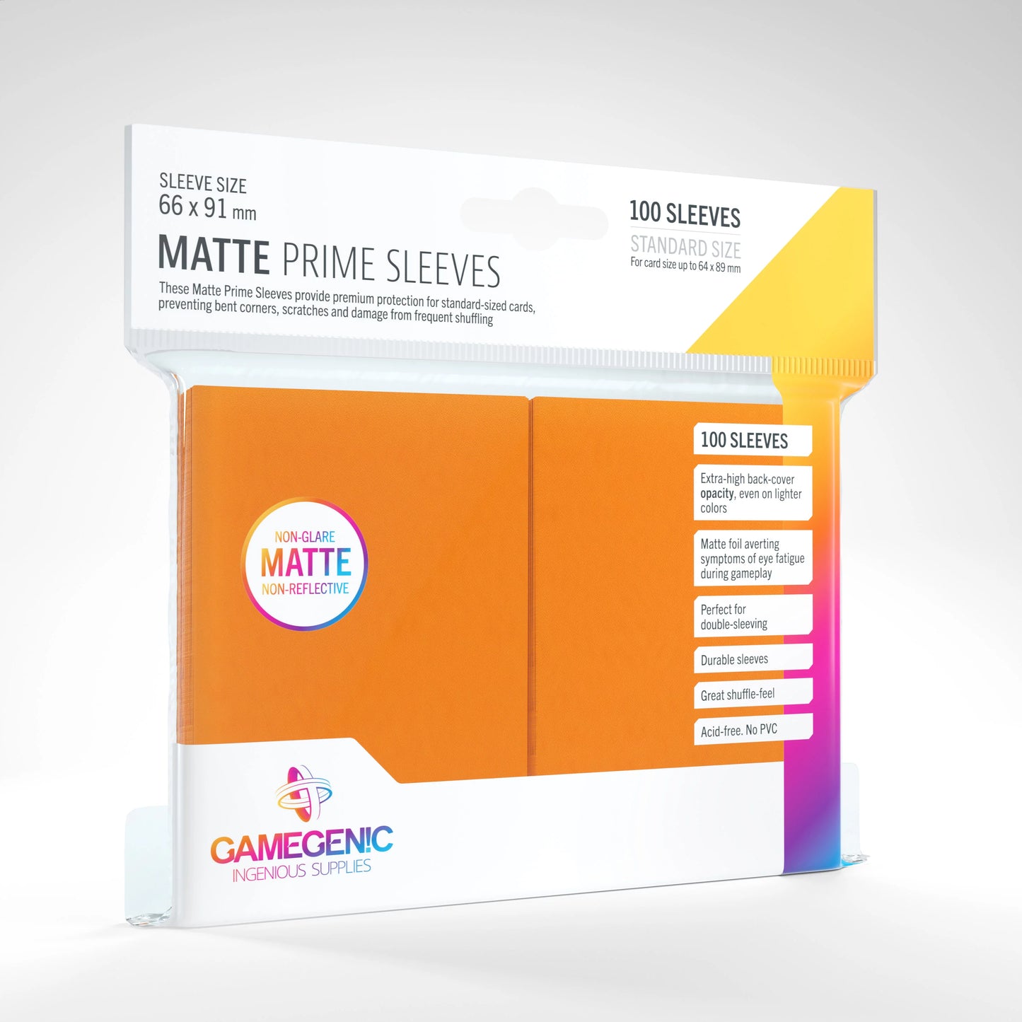 Fundas Gamegenic Matte Prime, 66 x 91, paquete de 100