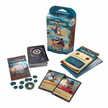 Disney Lorcana Mar Azurita: Baraja de inicio Jim Hawkins, 60 cartas (EN)