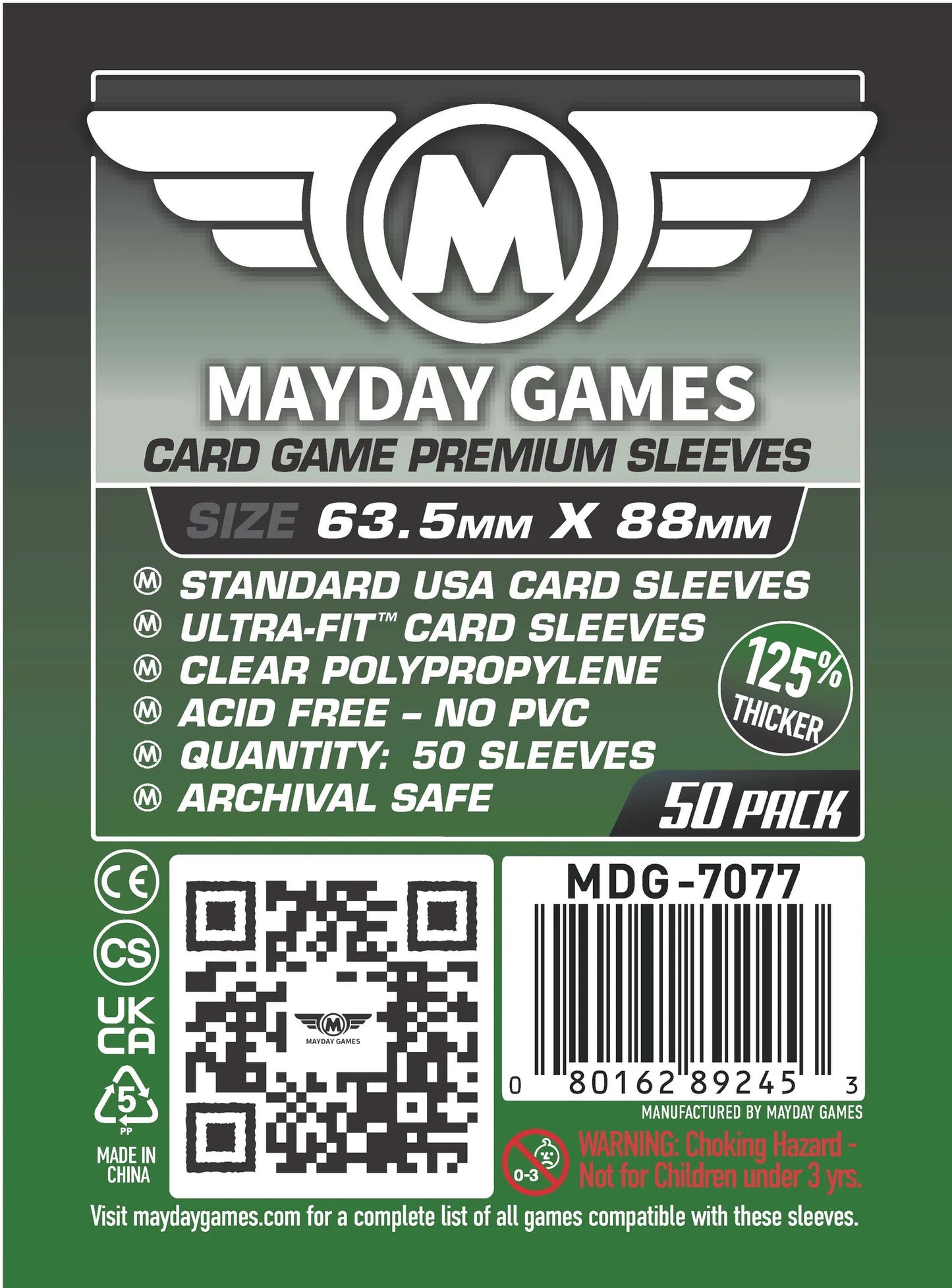 Fundas para tarjetas Mayday: Premium, paquete de 50