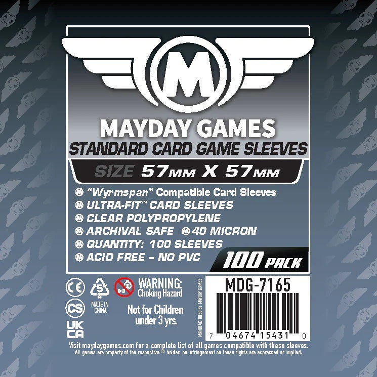 Fundas Mayday Wyrmspan: Normal, 57 x 57, Paquete de 100