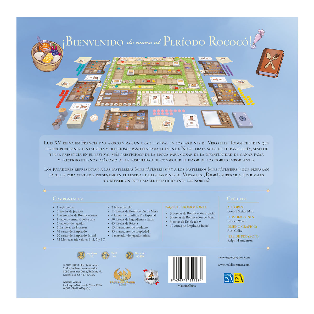 La Pastelería Rococó Juego de Mesa, Edicíon en Español