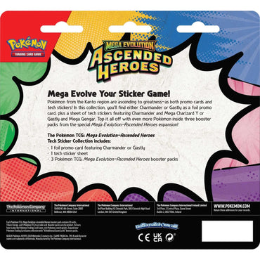 Pokémon Mega Evolution Ascended Heroes: Gastly Tech Sticker Collection, English Edition
