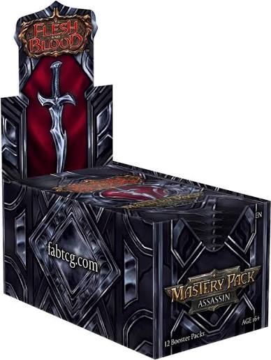 Flesh and Blood Mastery Pack Assassin: Display Case of 12 Booster Packs, 13 Cards per Pack, English Edition