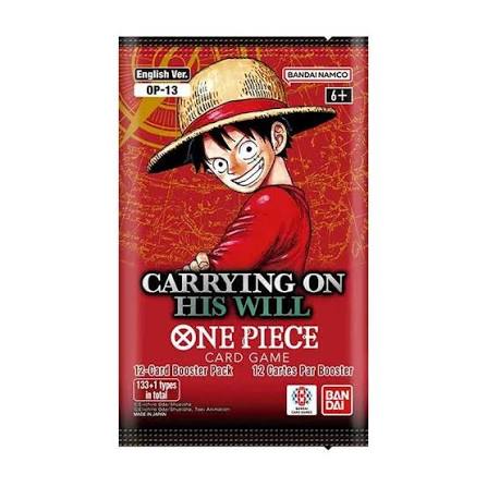One Piece OP-13 Carrying On His Will, Booster Display, 24 Packs of 12 Cards, English
