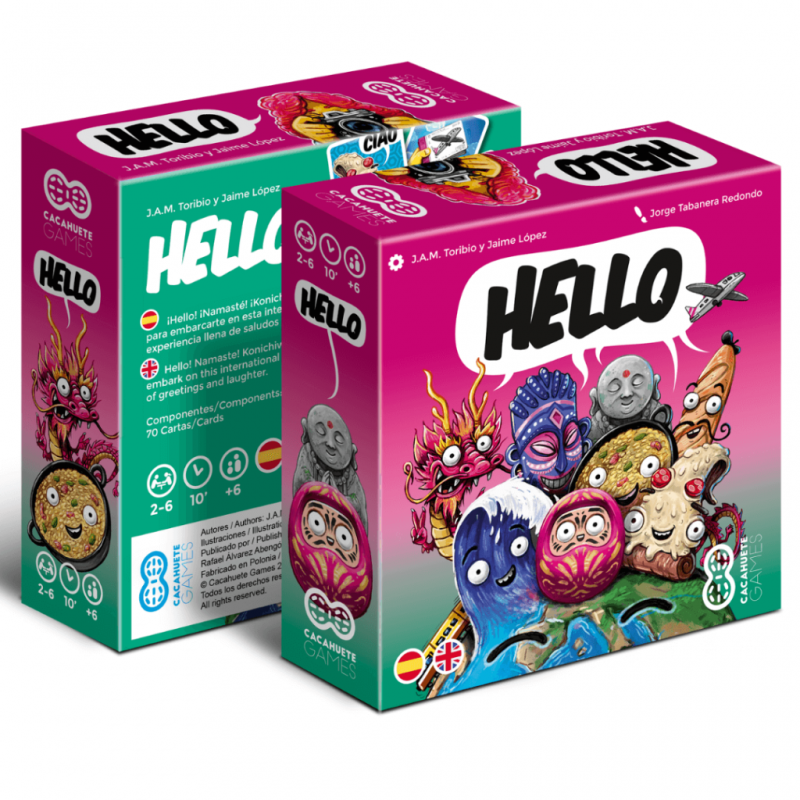 Hello Juego de Mesa, Edicíon en Español y Inglés 