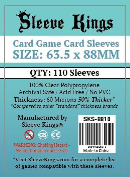 Sleeve Kings 60 Micron Card Sleeves, Pack of 110