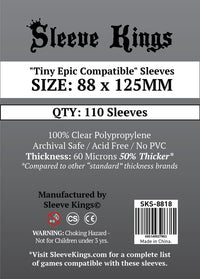 Sleeve Kings 60 Micron Card Sleeves, Pack of 110