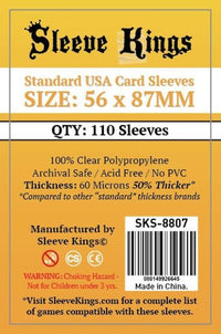 Sleeve Kings 60 Micron Card Sleeves, Pack of 110
