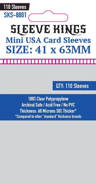 Fundas para tarjetas Sleeve King de 60 micras, paquete de 110